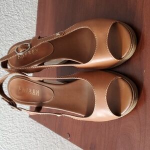 Ralph Lauren leather wedges